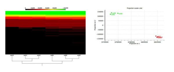 Functional comparison across microbiome samples